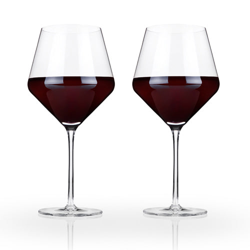 Raye Crystal Burgundy Glasses (Set of 2)by Viski