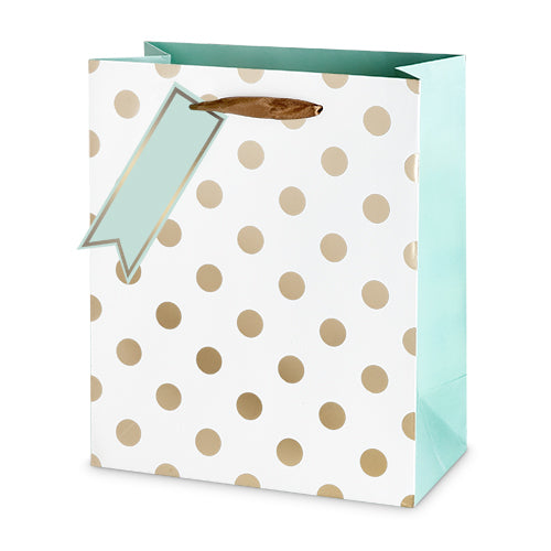 Assorted Gold Large Polka Dots Gift Bag