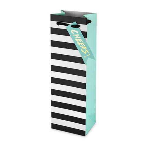 Black Stripe Assortment Wine Bag