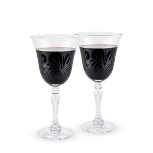 Chateau - Faceted Crystal Goblet by Twine