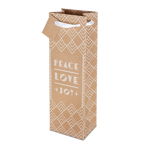 Kraft Peace, Love, Joy, Wine Bag