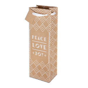 Kraft Peace, Love, Joy, Wine Bag