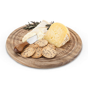 Rustic Farmhouse: Rounded Cheese Board & Knife Set