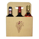 6 Bottle Open Wine Carryout with Grape