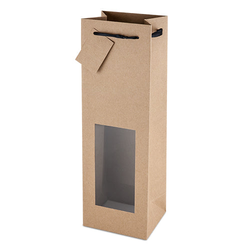 Kraft Window Wine Bag