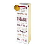 Metallic Wine Varieties Wine Bag