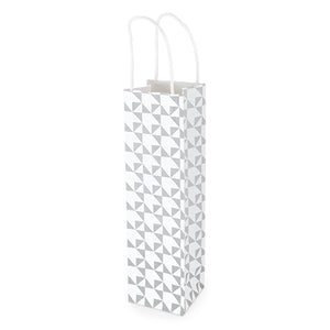 White Kraft Hound's-tooth 750ml Bottle Bag By Cakewalk