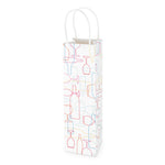 White Kraft Confetti Outline 750ml Bottle Bag By Cakewalk