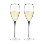 Belmont™ - Gold Rimmed Crystal White Wine Glasses (Set of 2)