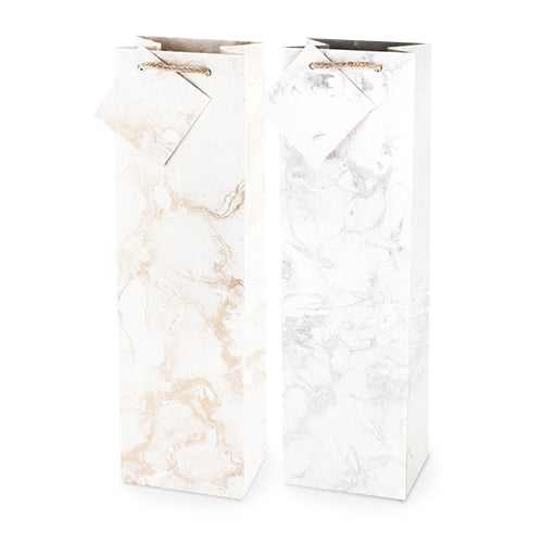 Assorted Metallic Marble 750ml Bottle Bag By Cakewalk