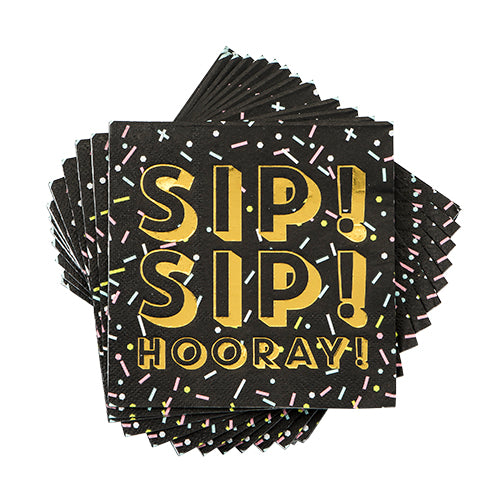 Sip Sip Hooray Napkin by Cakewalk