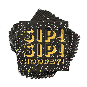 Sip Sip Hooray Napkin by Cakewalk