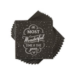 Black Chalkboard Christmas Napkins by Cakewalk