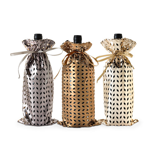 Assorted Metallic Die Cut 750ml Bottle Sack By Cakewalk
