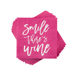 Smile There's Wine Napkin by Cakewalk