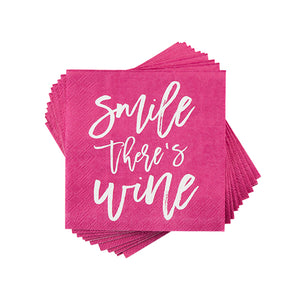 Smile There's Wine Napkin by Cakewalk