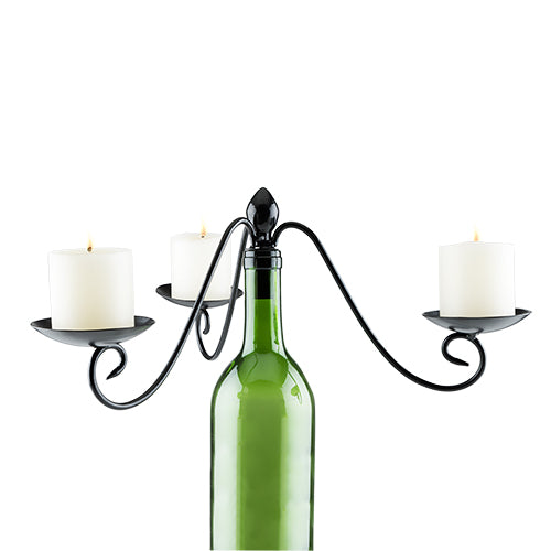 Boulevard™: 3 Votive Wine Bottle Candelabra by Twine