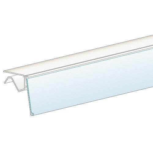 White ClearVision® 0.5"H Single Wire Shelf Ticket