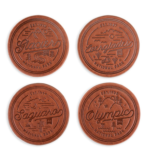 National Park Faux Leather Coaster Set by Foster & Rye