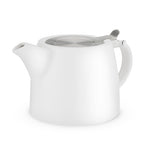 Harper White Ceramic Teapot & Infuser by Pinky Up