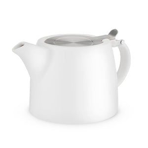 Harper White Ceramic Teapot & Infuser by Pinky Up