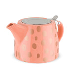 Harper Peach and Copper Ceramic Teapot & Infuser by Pinky Up