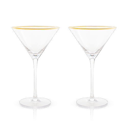 Belmont: Gold & Crystal Martini Glasses (VISKI)