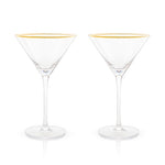 Belmont: Gold & Crystal Martini Glasses (VISKI)