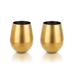Belmont: Gold Stemless Wine Glasses (VISKI)