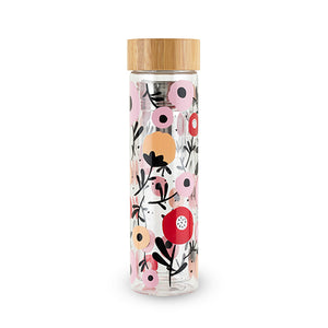 Blair Posy Patterned Glass Travel Infuser Mug by Pinky Up