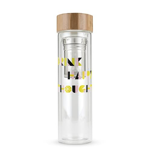 Blair™ Drink Happy Glass Travel Infuser Mug by Pinky Up