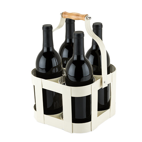 Rustic Farmhouse™: Vintage 4 Bottle Carrier by Twine