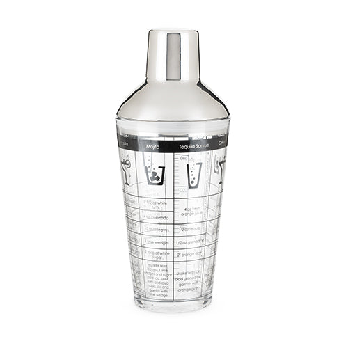 Glass Recipe Shaker by True