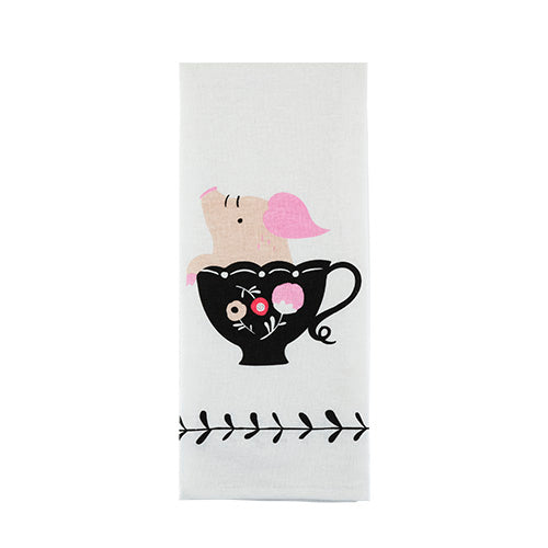Teacup Pig Tea Towel