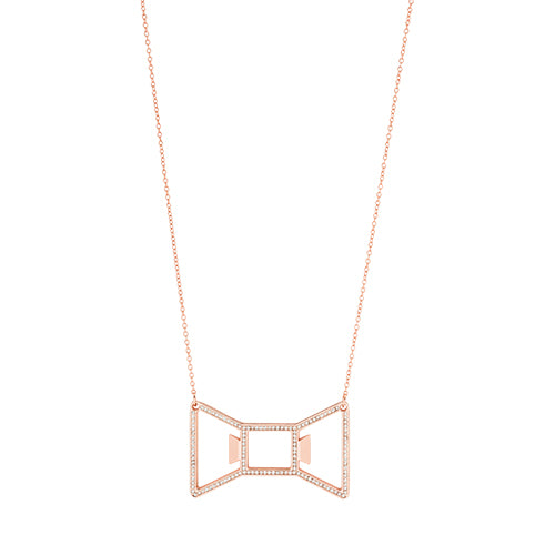 Bowtie: Rose Gold Necklace Bottle Opener