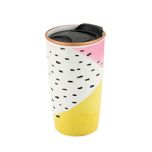 Bryce Color Block Ceramic Travel Mug