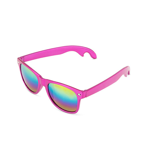 Sunnies: pink bottle opener sunglasses by Blush