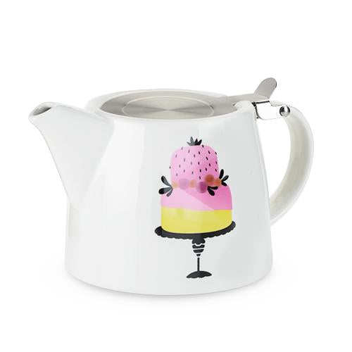 Harper™ Piece of Cake Ceramic Teapot & Infuser by Pinky Up