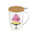 Bailey™ Piece of Cake Ceramic Tea Mug & Infuser by Pinky Up