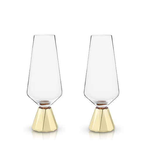Raye: Spire Crystal Champagne Flutes (VISKI)