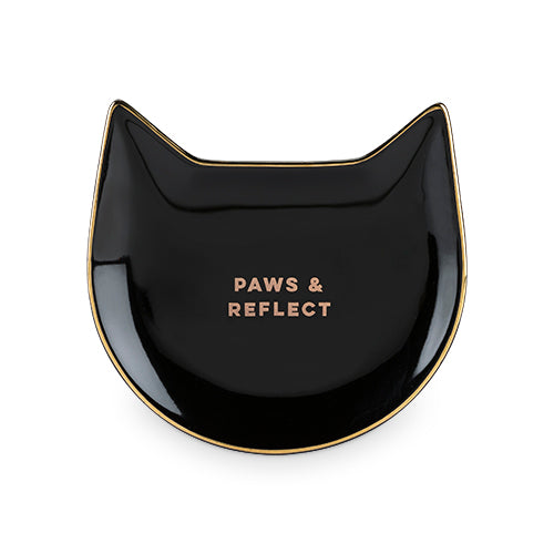 Paws & Reflect: Black Cat Tea Tray