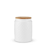 Pantry: Scallop Textured Ceramic Medium Canister by Twine