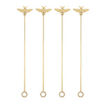 Garden Party: Brass Bee Stir Sticks