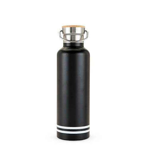 25 oz Double Walled Stainless Steel Black Matte Water Bottle