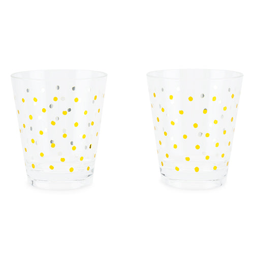 Gold Dots Acrylic Cups (set of 2)