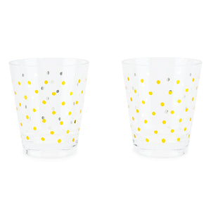 Gold Dots Acrylic Cups (set of 2)