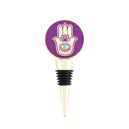 Enamel Filled Hamsa Bottle Stopper