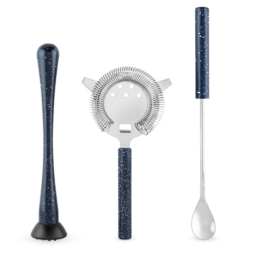 Blue Enamel Barware Set by Foster and Rye