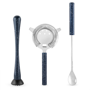 Blue Enamel Barware Set by Foster and Rye