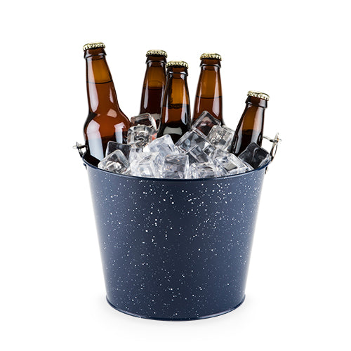 Blue Enamel Beer Bucket